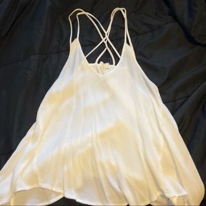 White tank top criss cross in back